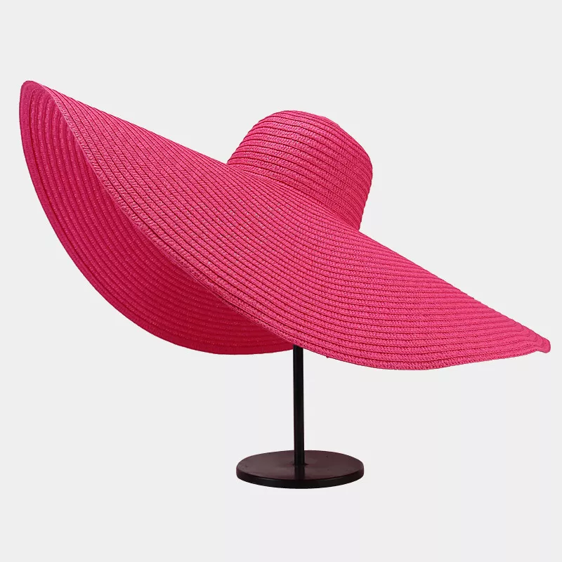 Oversized Wide Brim Straw Sun Hat, image 9