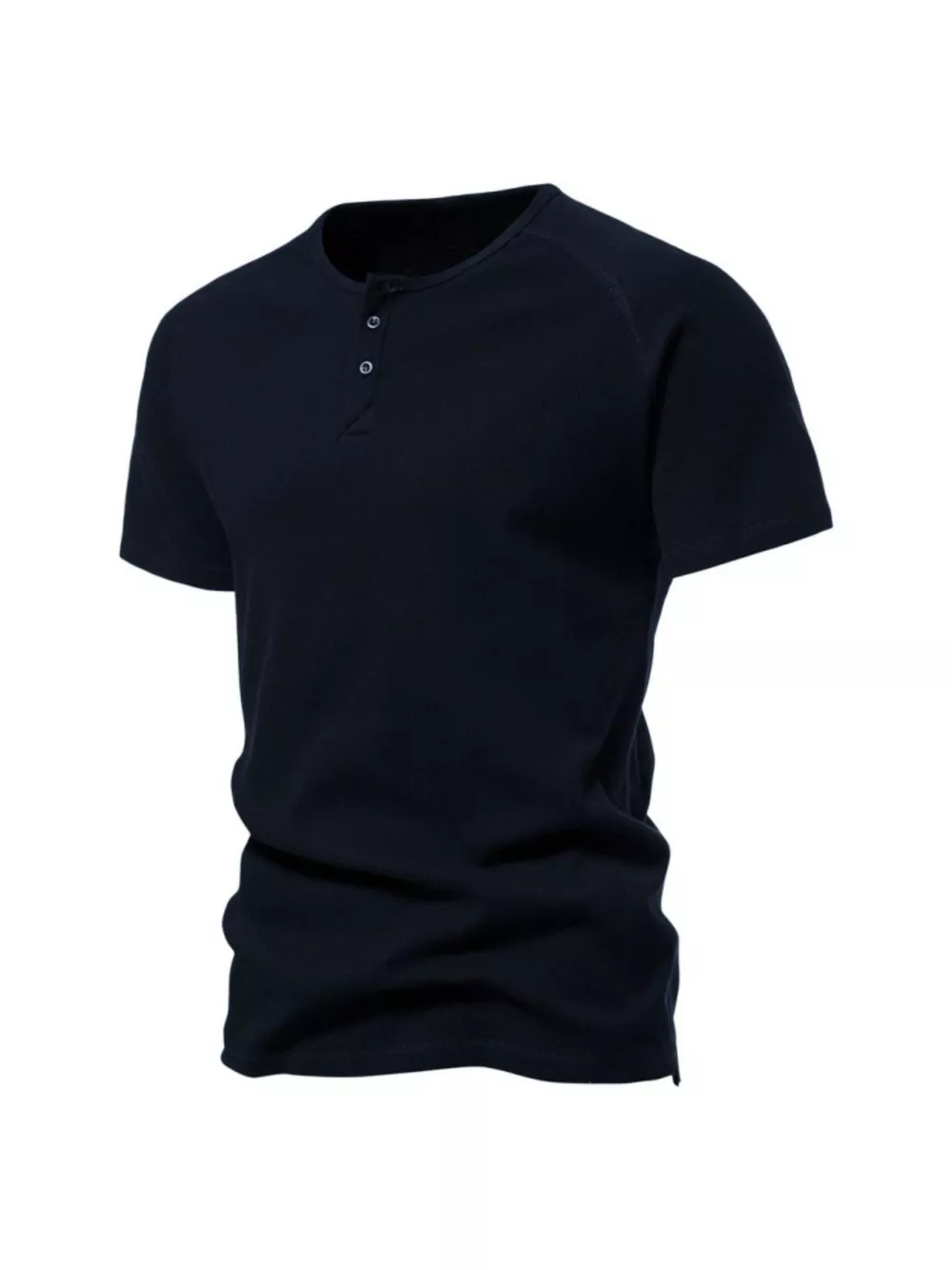 Men's Plus Size Button Detail Casual Henley T-Shirt, image 7