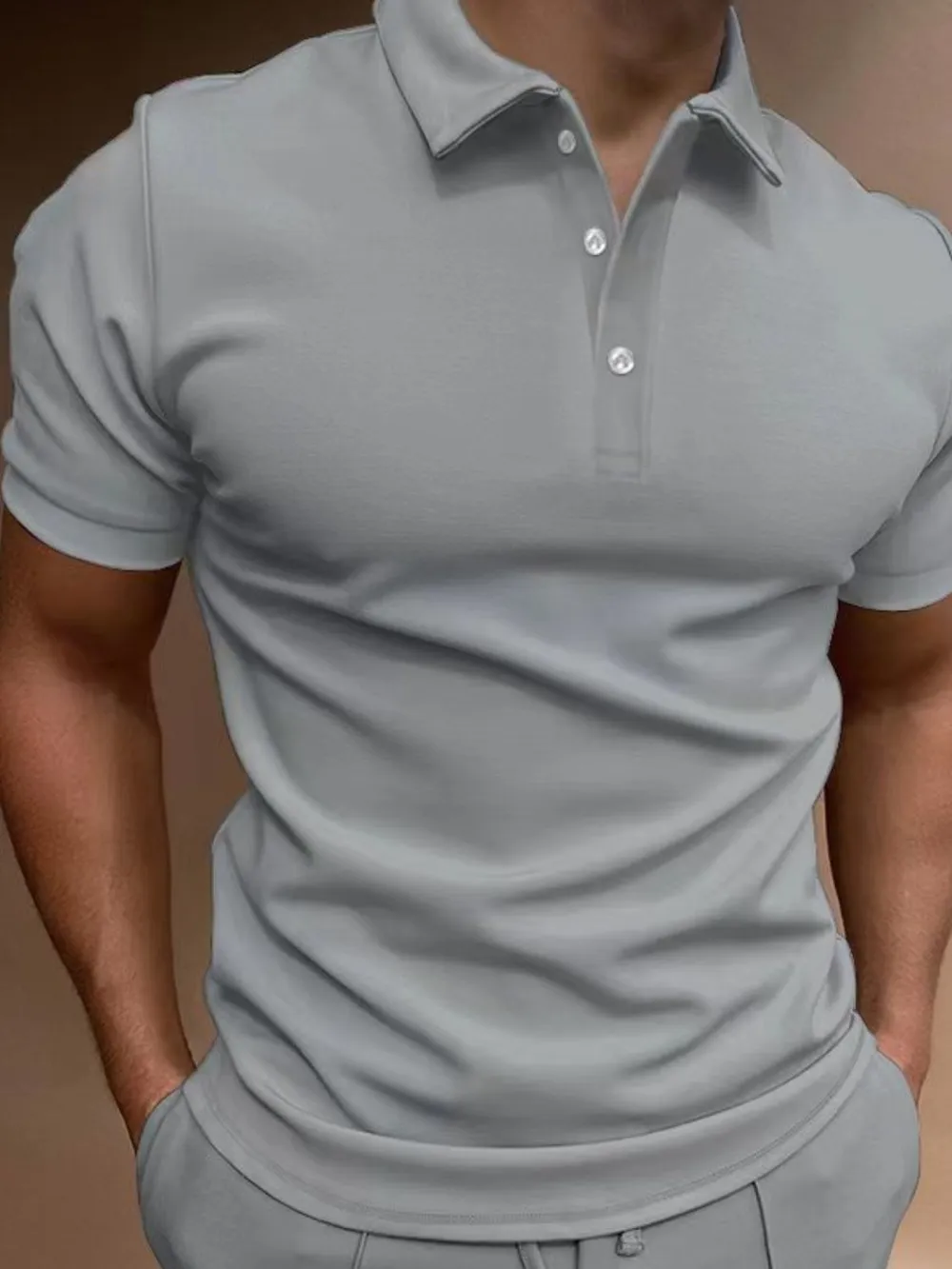 Men's Full Size Collared Neck Short Sleeve Polo Plus Size, image 3