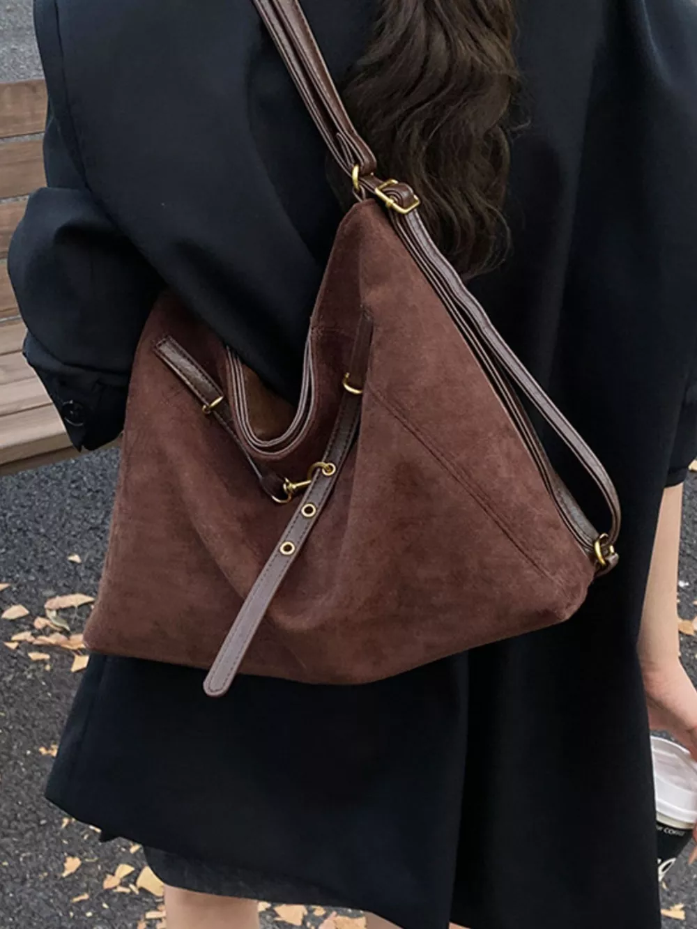 Vintage Suede Tote Bag, image 15