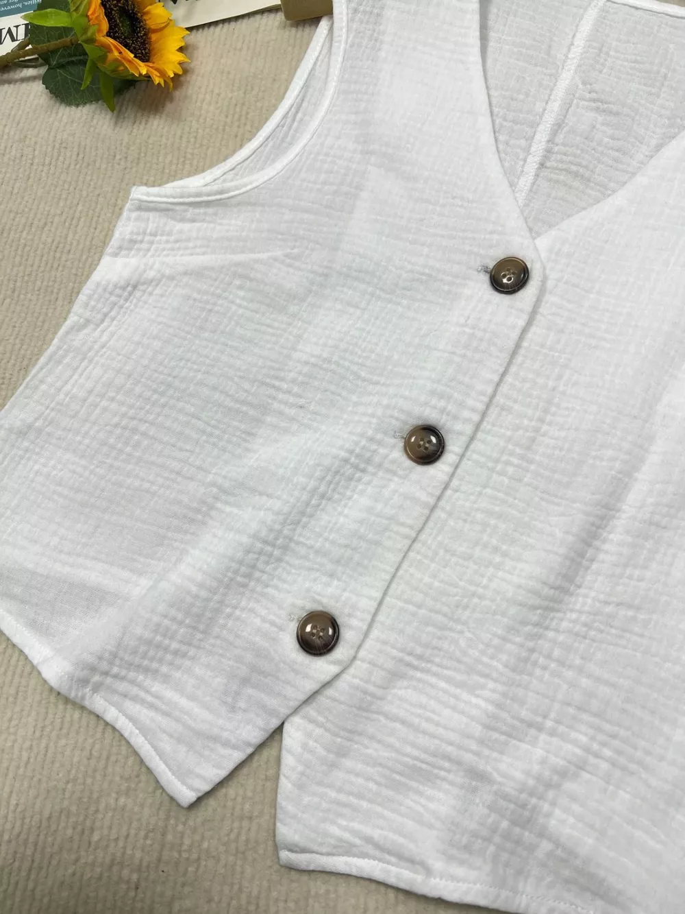Textured Button-Down Vest, image 7