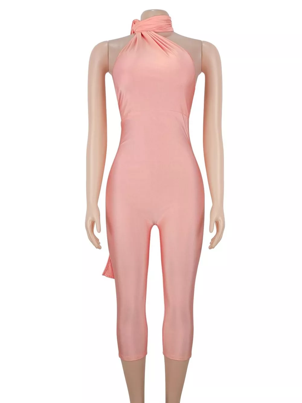 Halter Neck Sleeveless Bodycon Jumpsuit, image 5