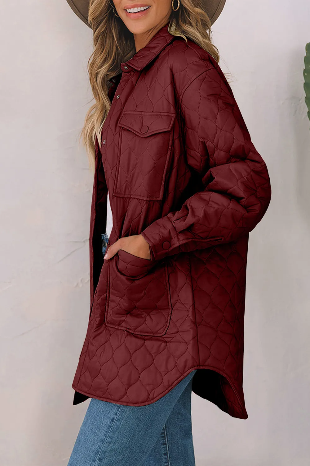 Snap Down Collared Winter Coat, image 20