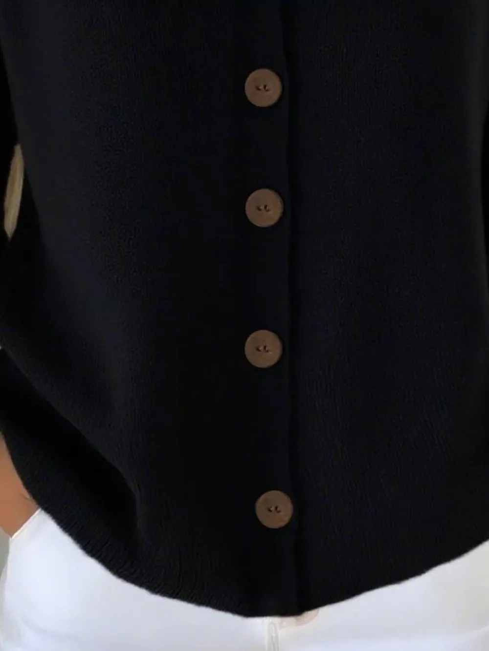 Full Size V-Neck Button-Down Knit Cardigan Plus Size, image 9
