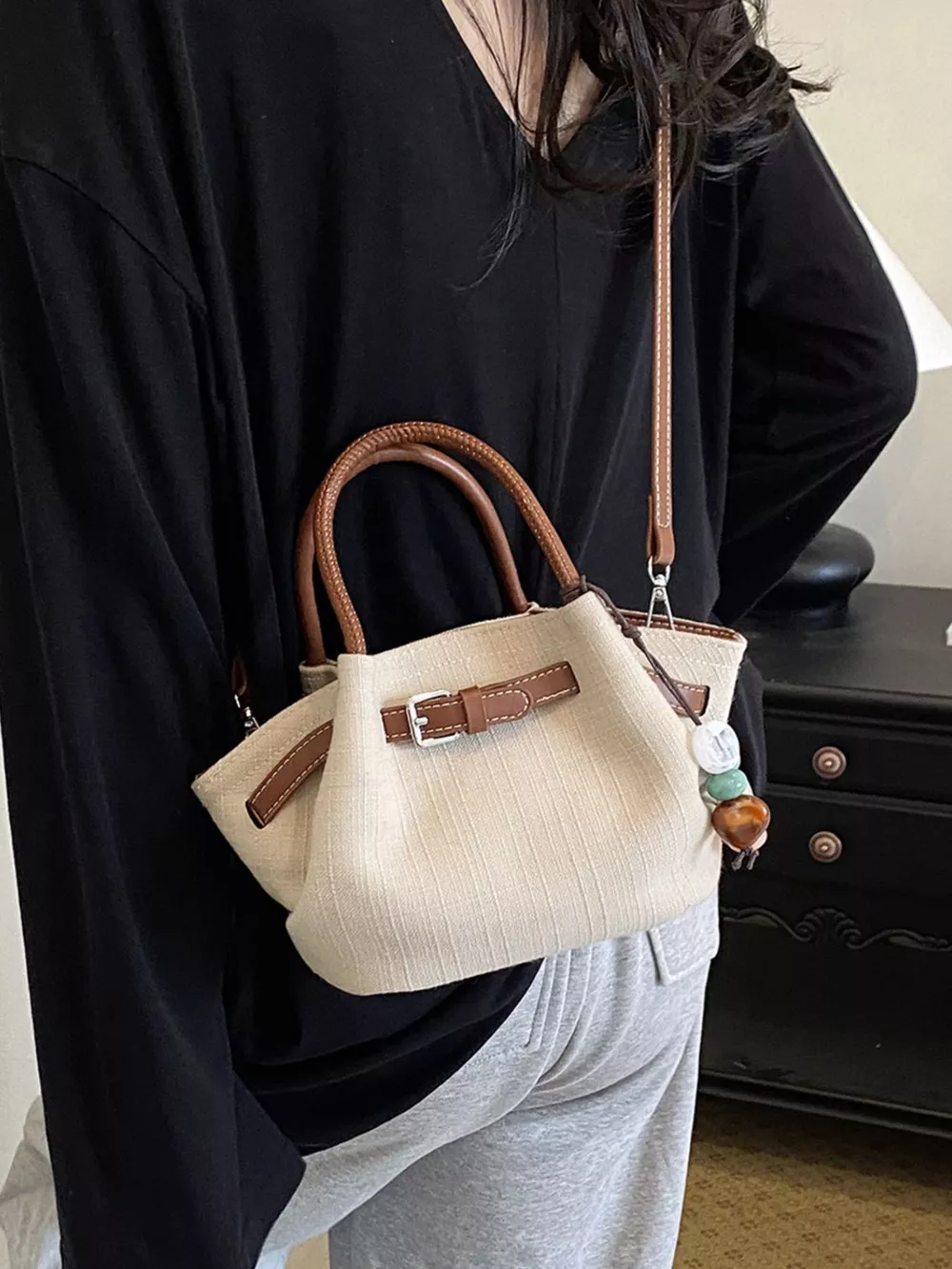 Buckle Decor Crossbody Bag, image 3
