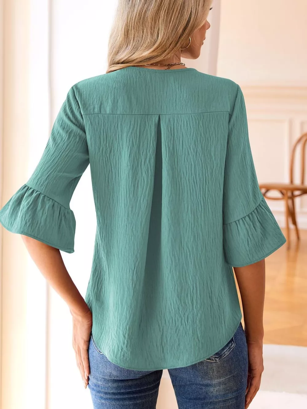 Ruffled Flounce Sleeve Blouse, image 10