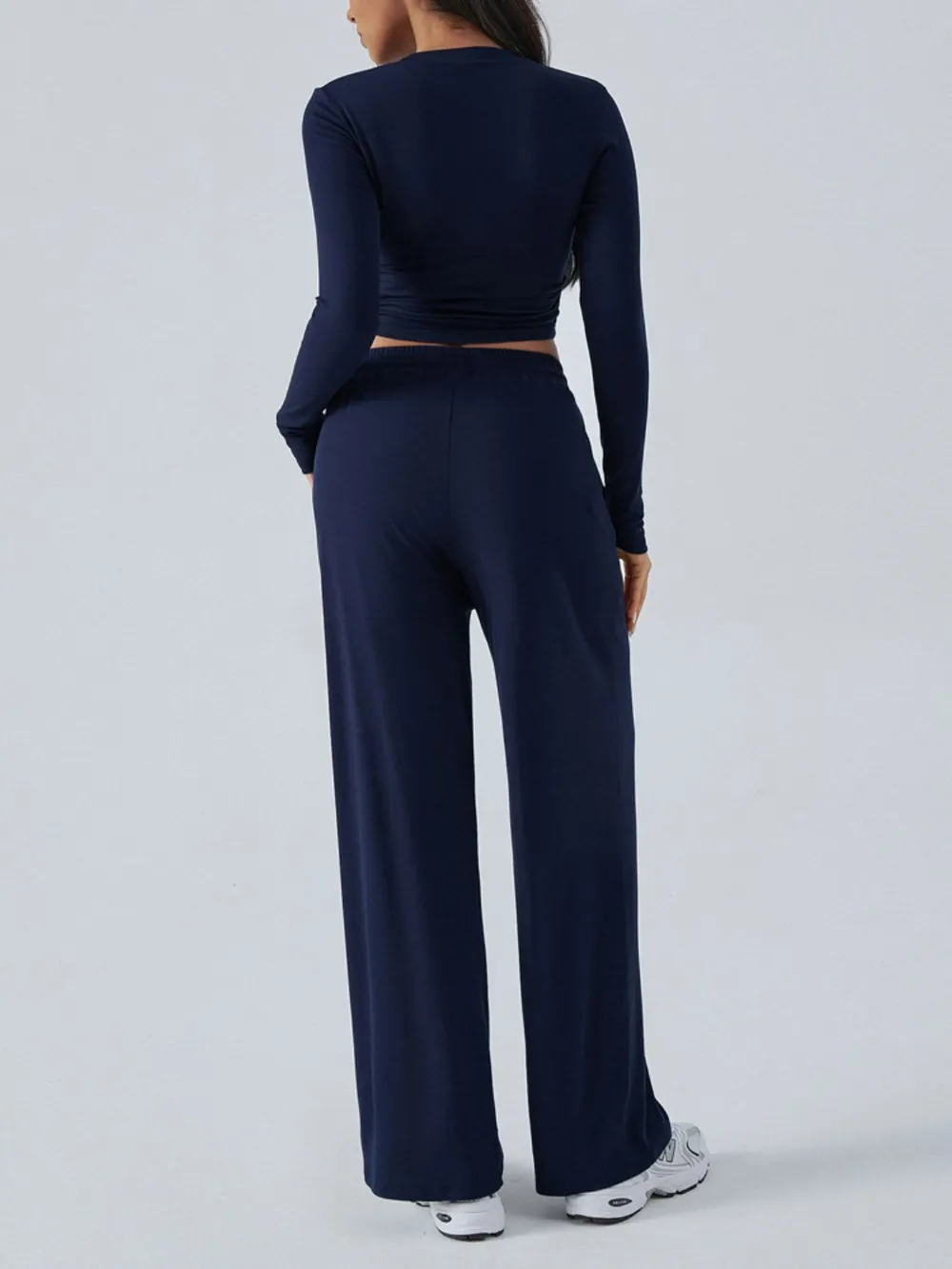 Round Neck Long Sleeve Top and Pants Set, image 25