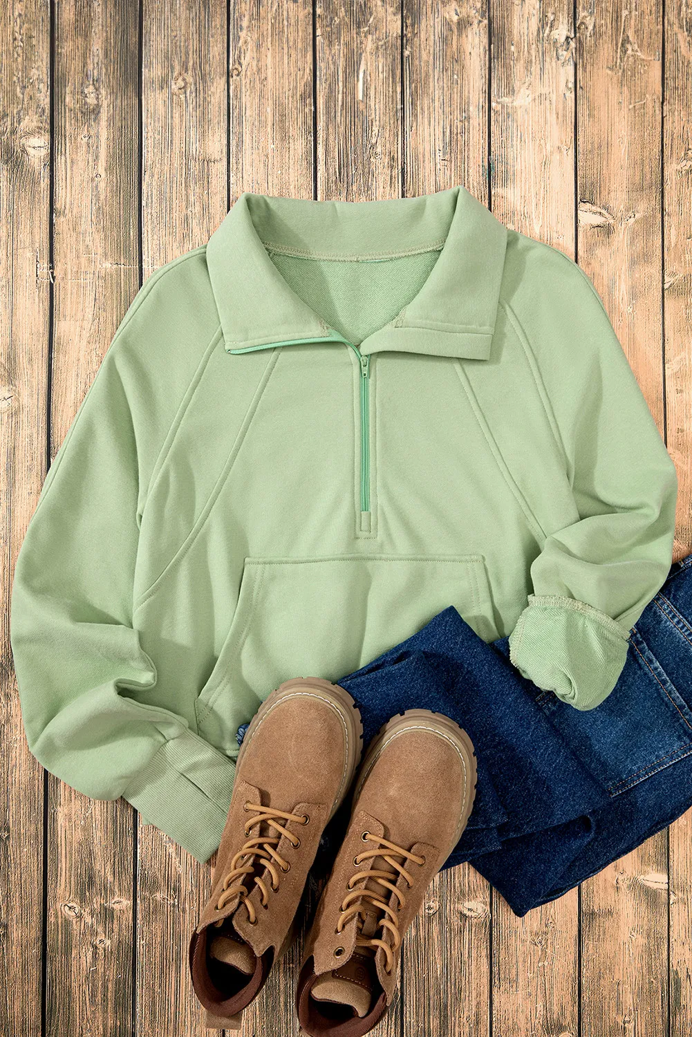Half Zip Long Sleeve Sweatshirt, image 17