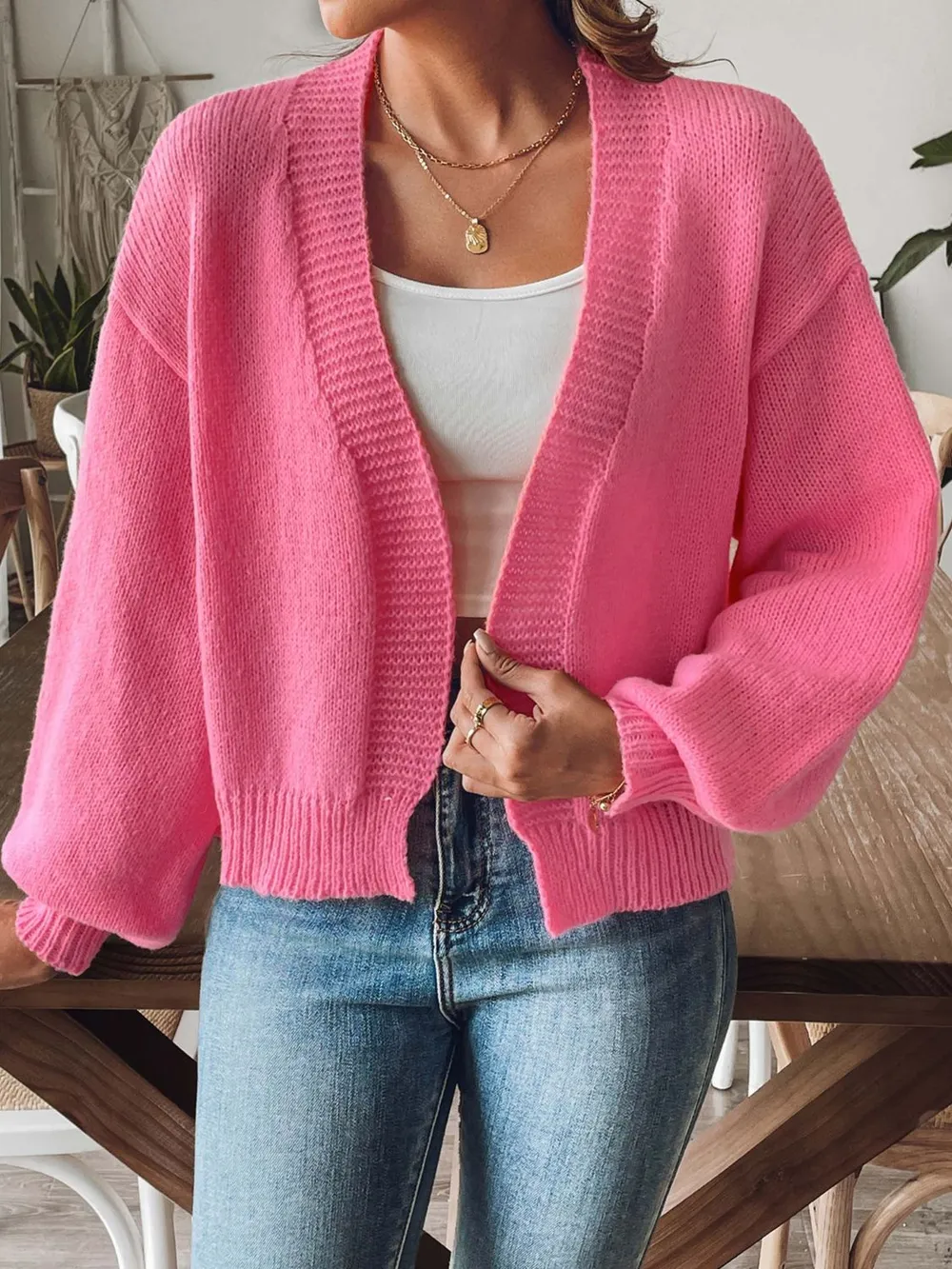 Open Front Long Sleeve Cardigan, image 8