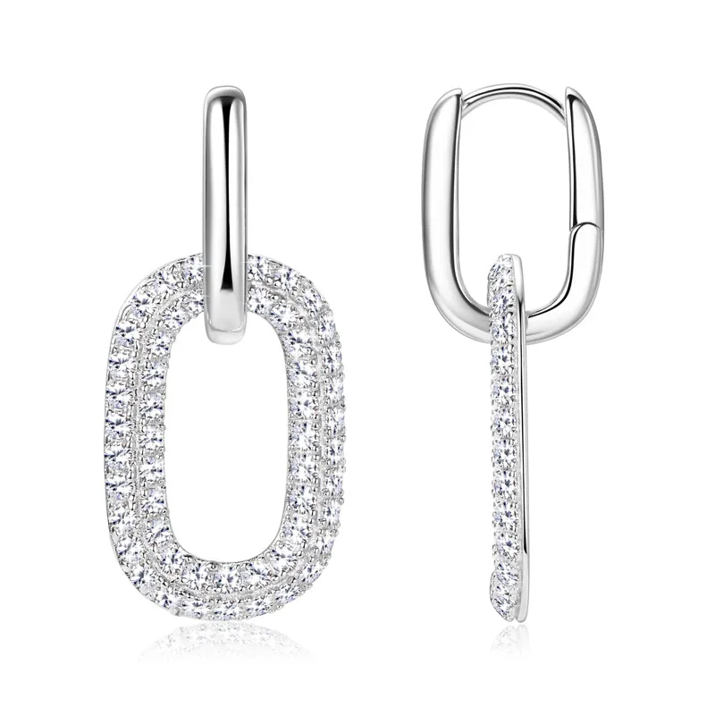 2.16 Carat Moissanite 925 Sterling Silver Earrings, image 5