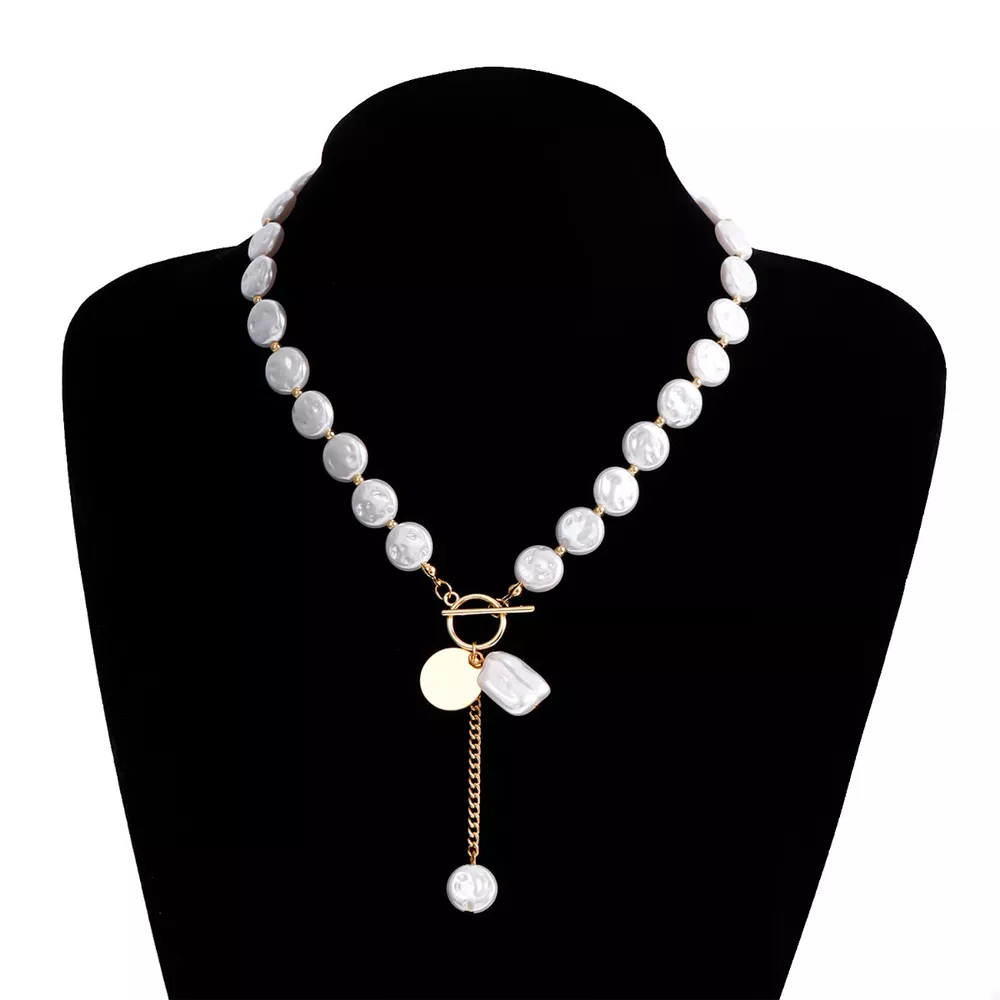 18K Gold-Plated Pearl Drop Necklace, image 8