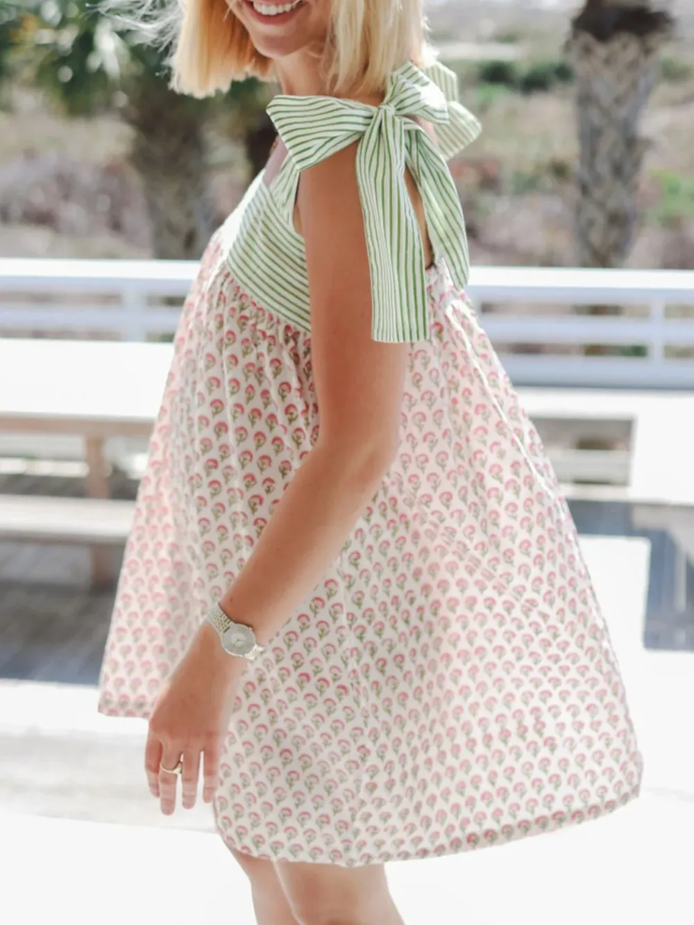 Floral Print Tie Shoulder Summer Dress, image 13
