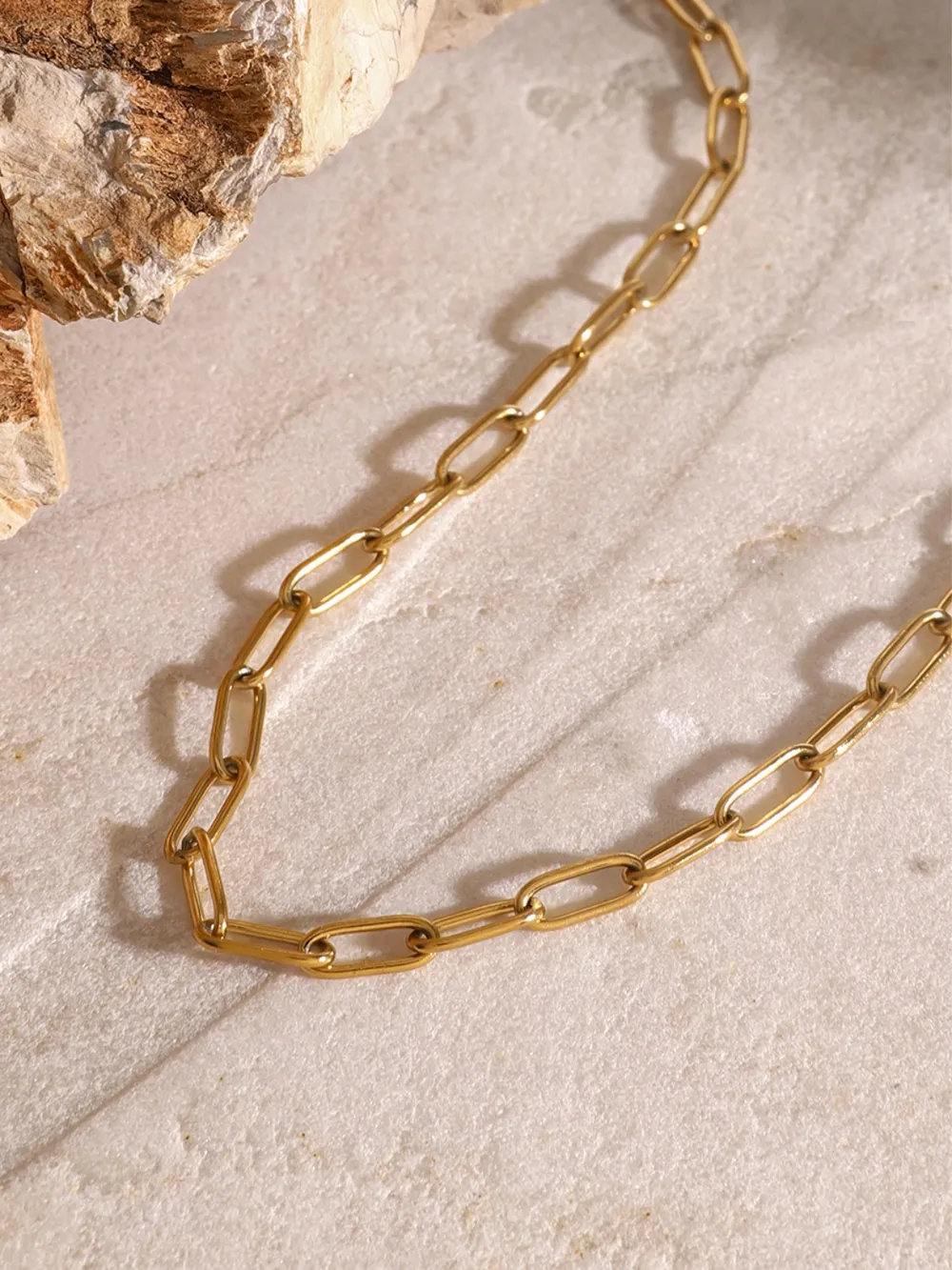 18K Gold-Plated Stainless Steel Double-Layered Necklace, image 5