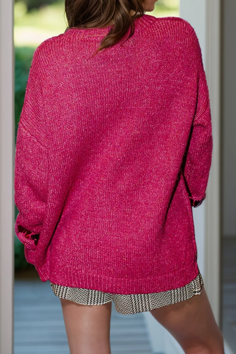 Sequin Round Neck Long Sleeve Sweater, image 3