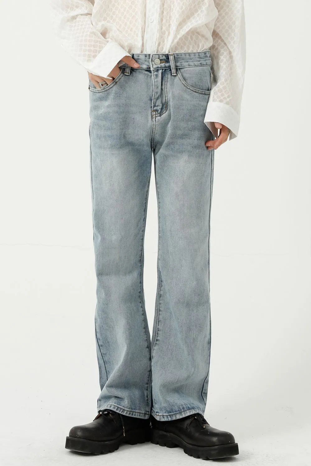 Mid Rise Jeans with Pockets, image 4
