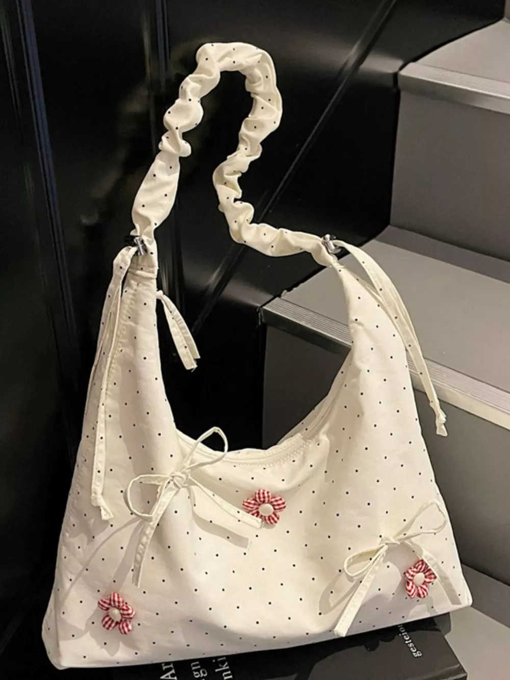 Floral Embellished Shoulder Bag, image 4