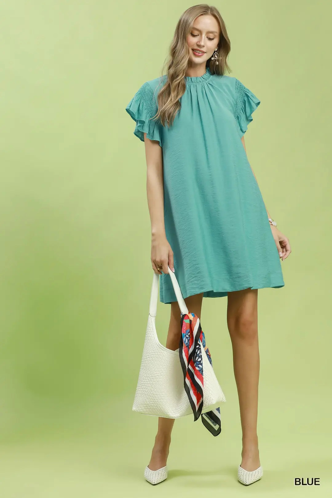Ruffle Flutter Sleeve Dress, image 5