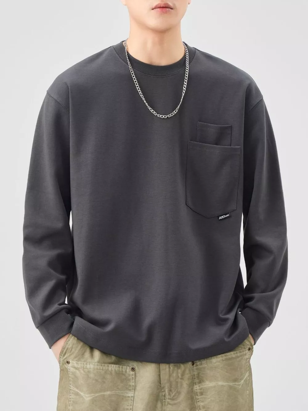 Men's Plus Size Casual Long Sleeve Sweatshirt, image 8