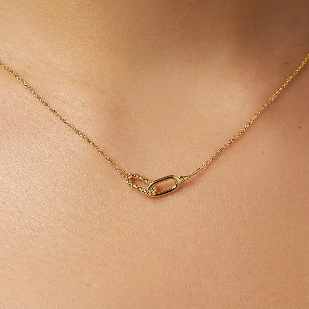 Interlocked Titanium Steel Necklace, image 2