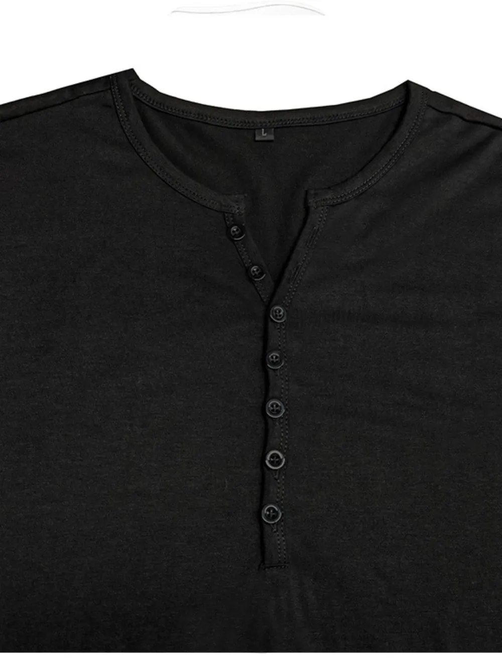 Men's Classic Henley Short Sleeve Polo Shirt, image 5