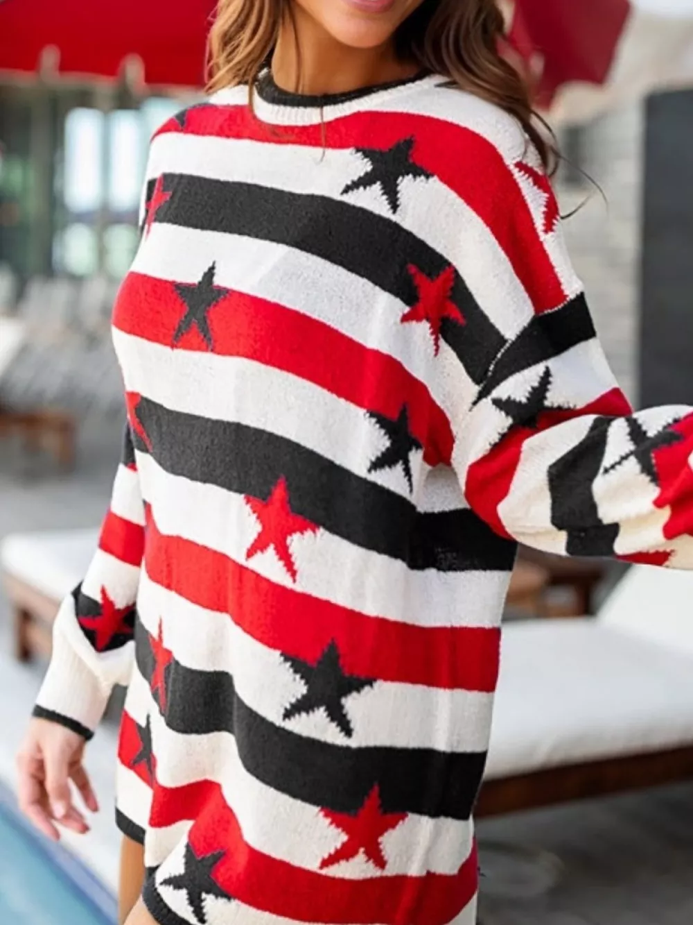 Stars and Stripes Long Sleeve Sweater, image 19