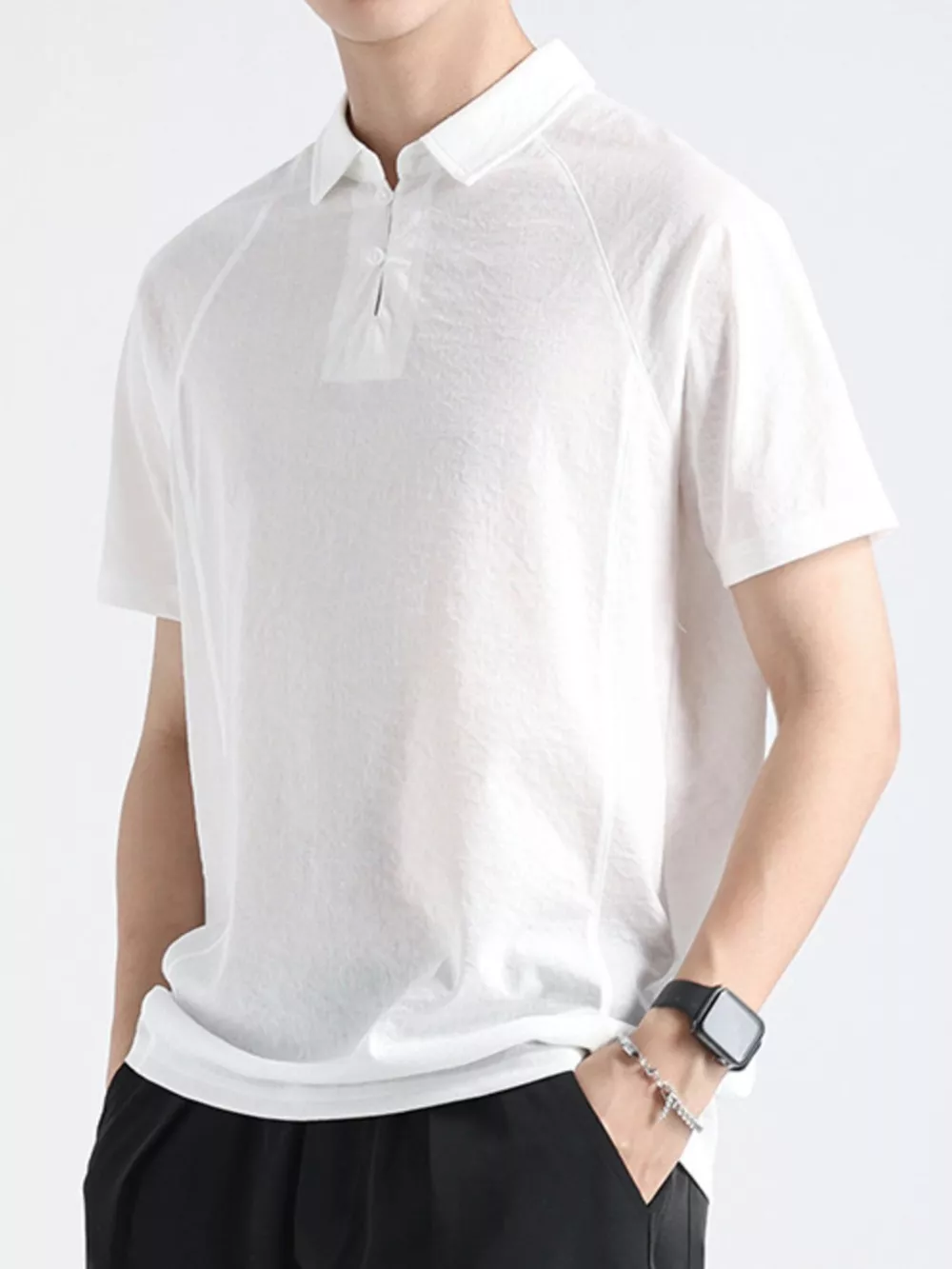 Men's Plus Size Lightweight Short Sleeve Polo, image 2