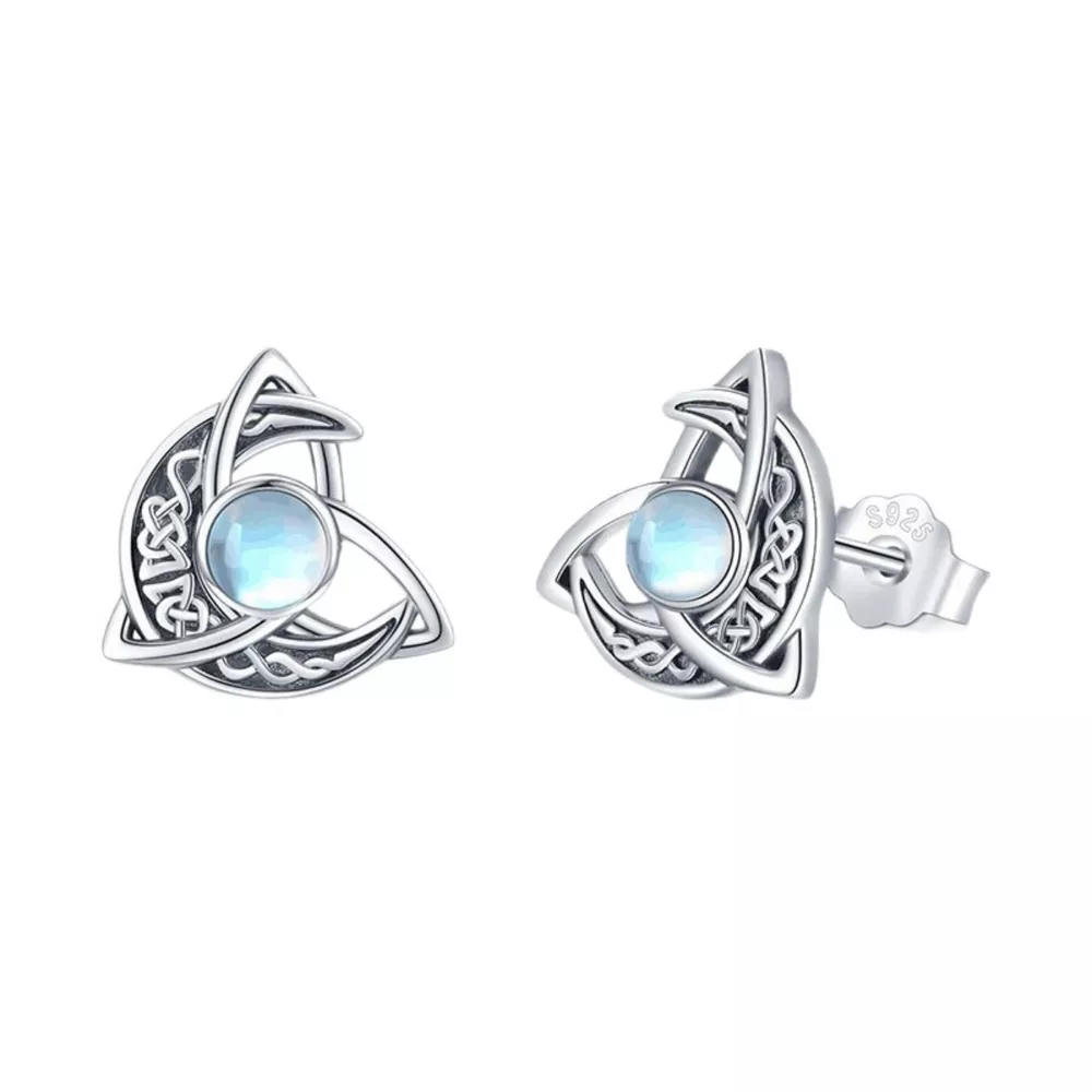 Moonstone Stud Earrings, image 2