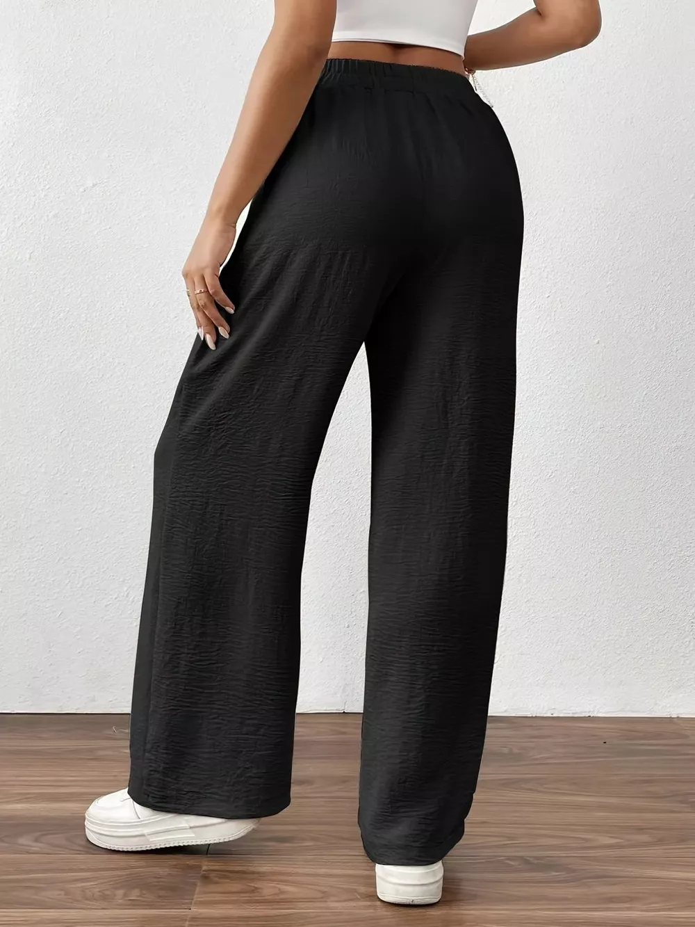 Casual Drawstring Wide Leg Pants, image 10