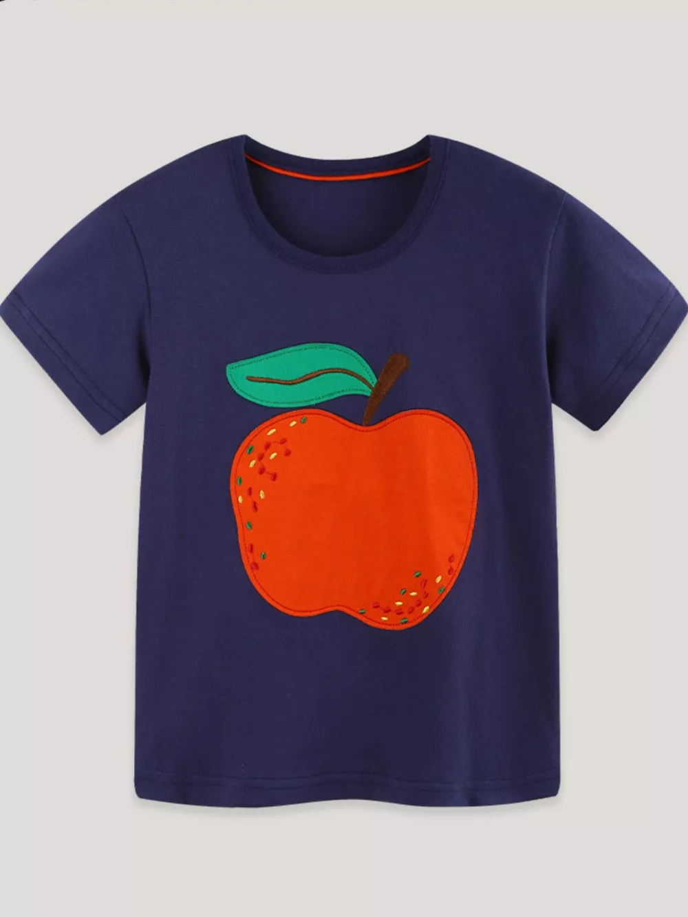 Children's Apple Embroidered Short Sleeve T-Shirt, image 2