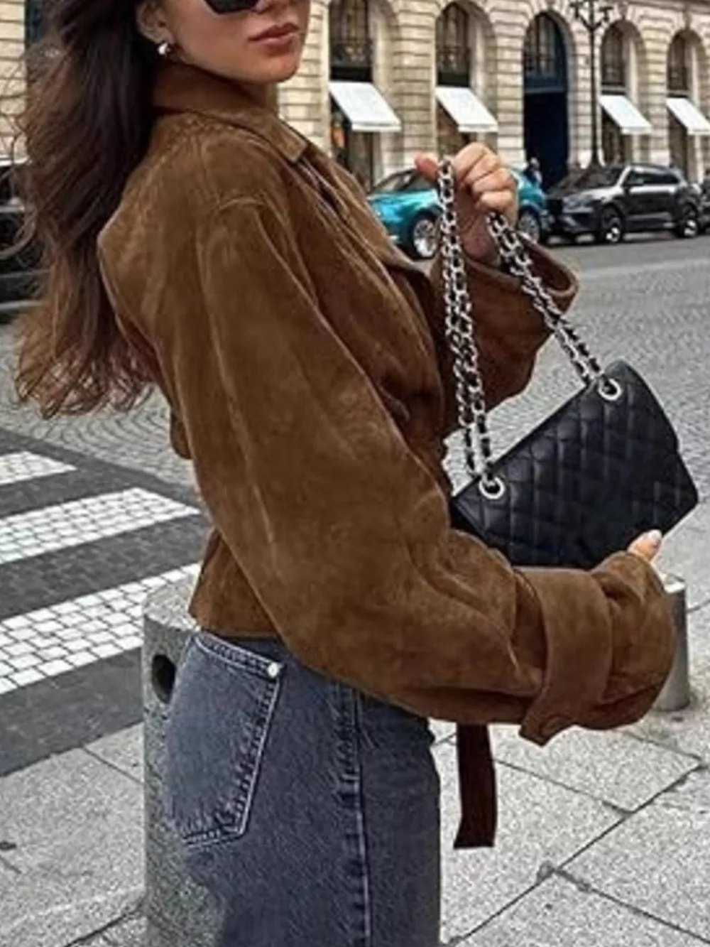 Vintage Suede Tie Waist Jacket, image 4
