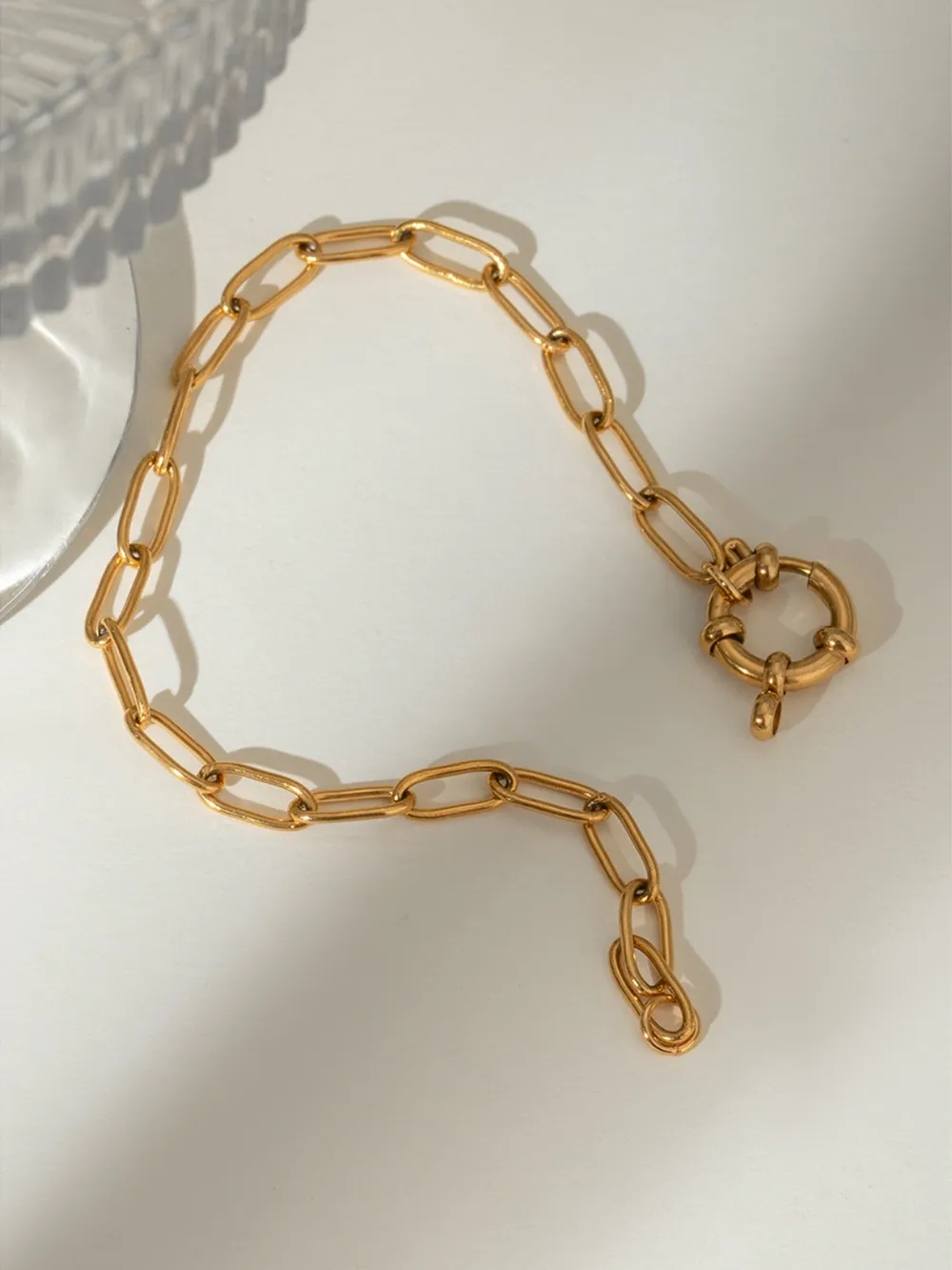18K Gold-Plated Stainless Steel Chain Bracelet, image 5