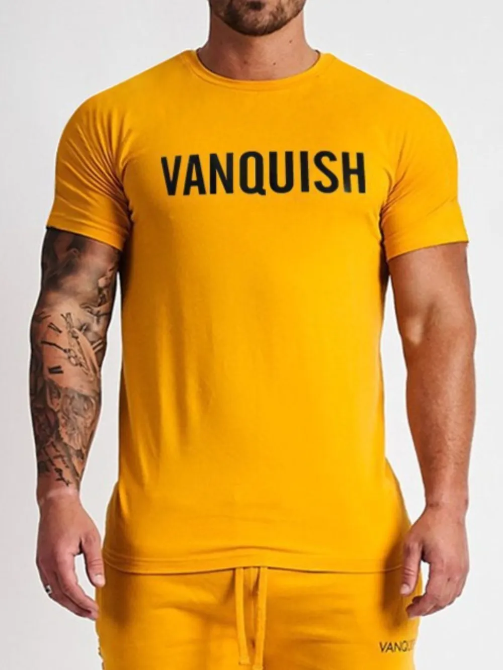 Men's Letter Round Neck Short Sleeve T-Shirt, image 5