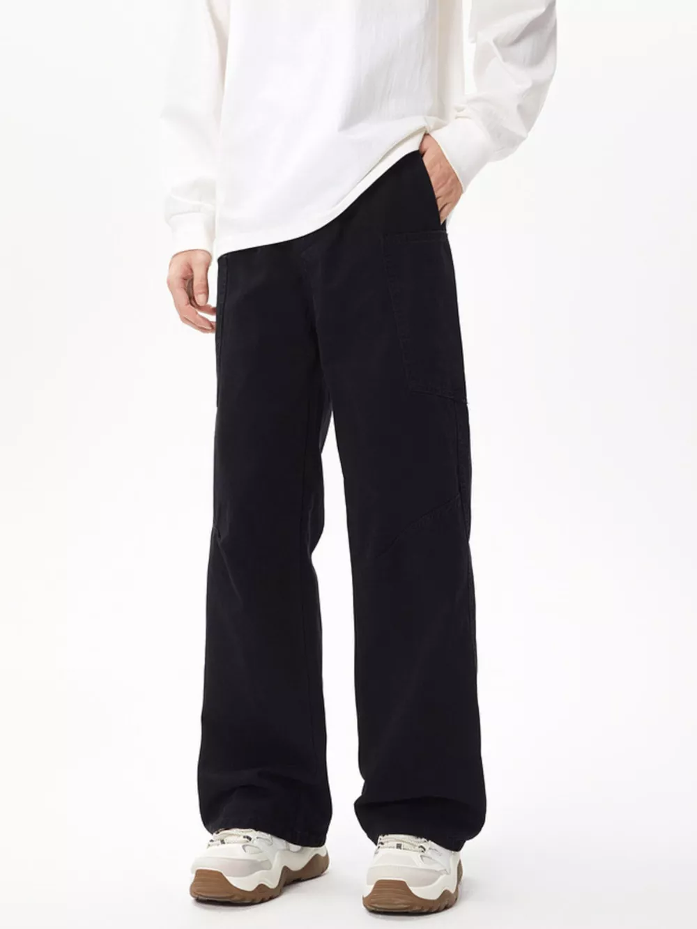 Men's Full Size Wide Leg Cargo Jeans Plus Size, image 4
