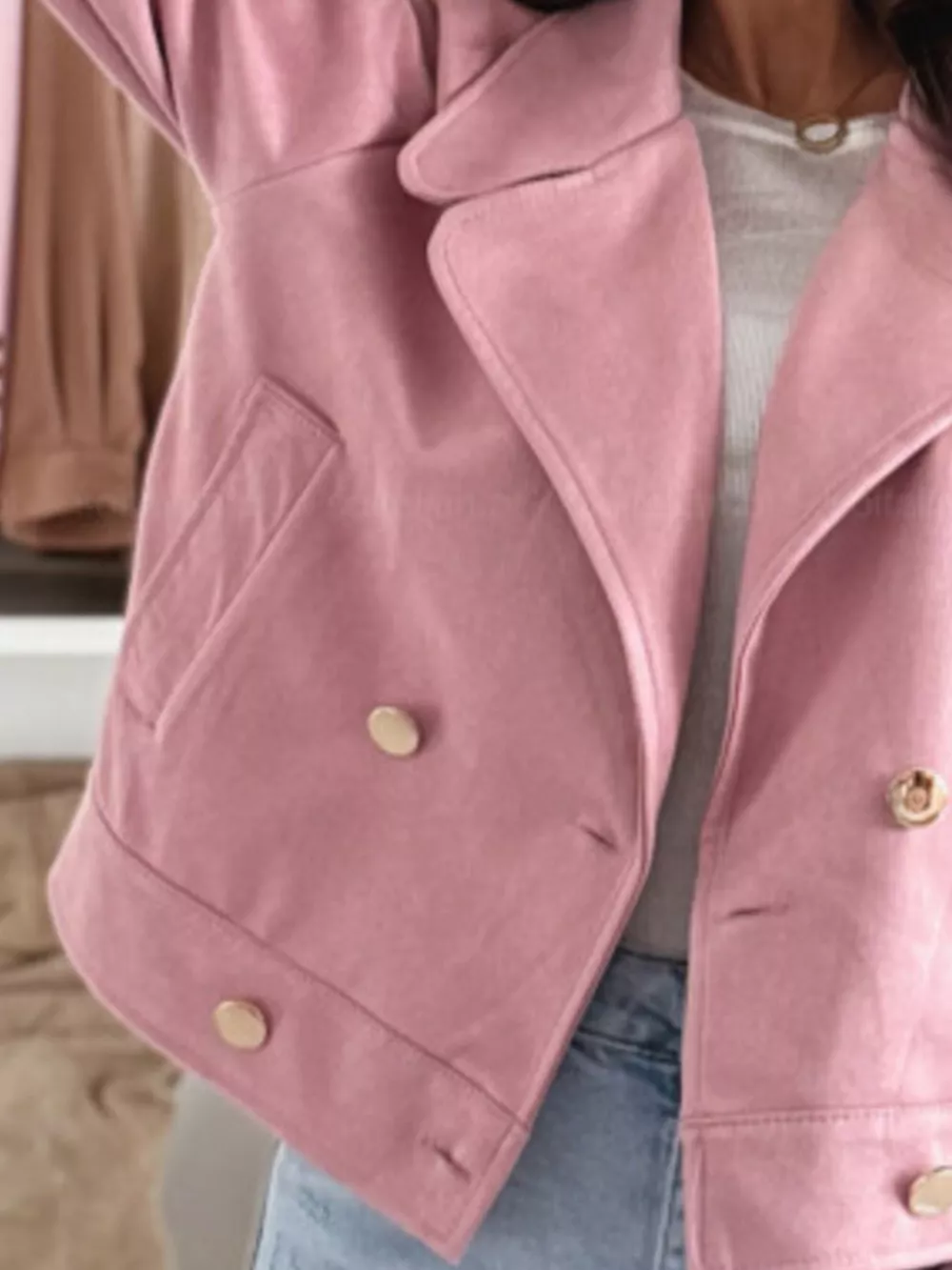 Chic Double-Breasted Cropped Jacket, image 11