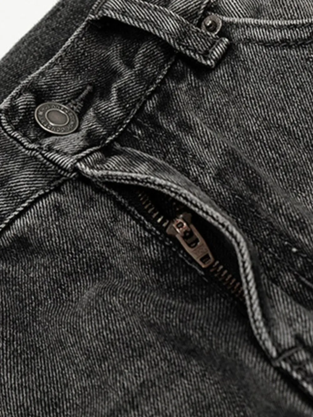 Men's Washed Loose Fit Classic Jeans, image 7