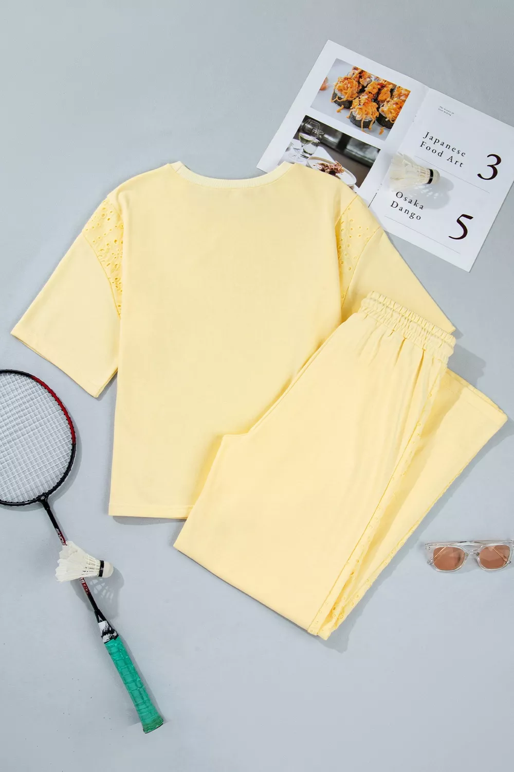 Half Sleeve Top and Drawstring Pants Set, image 4