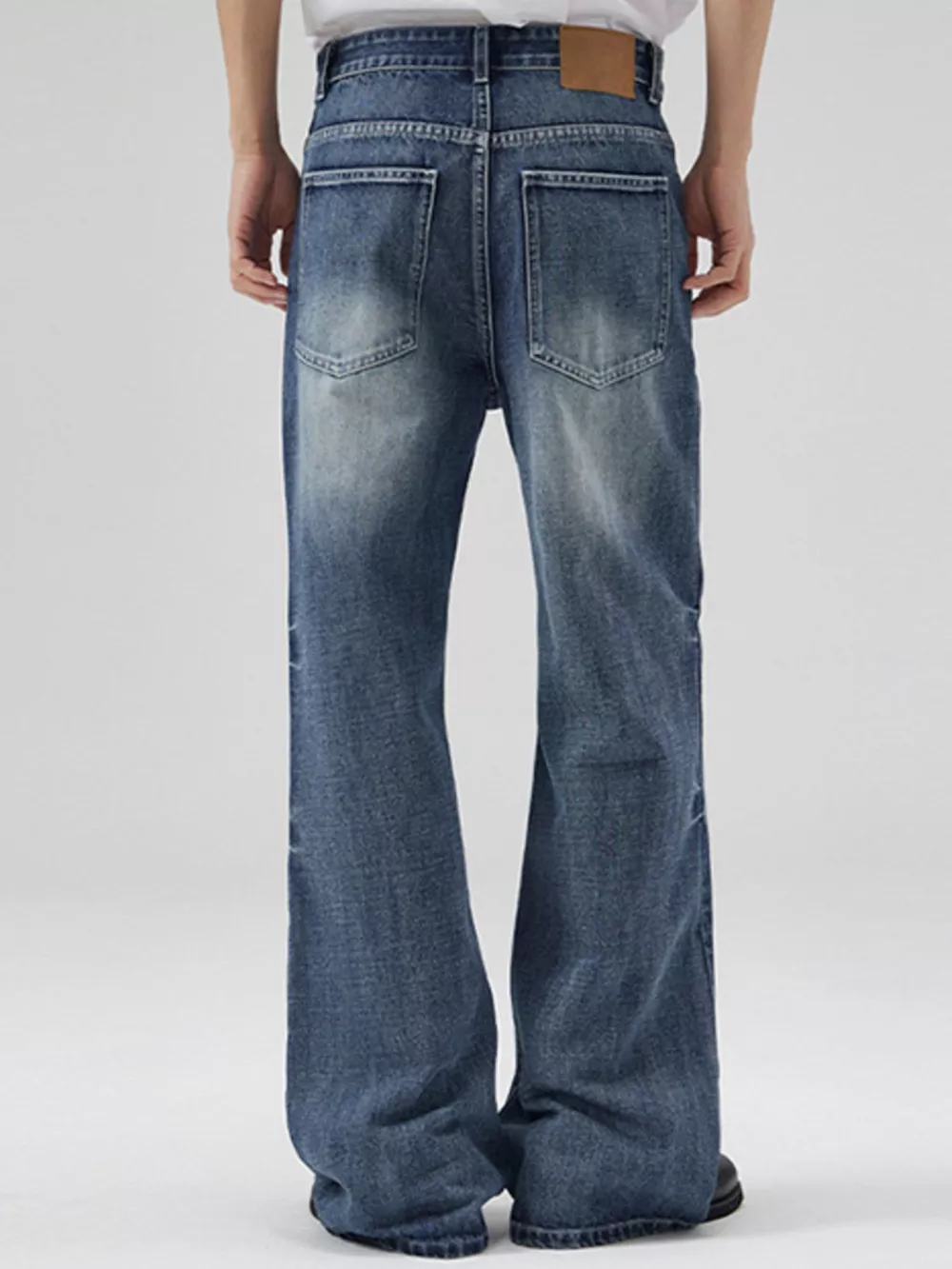 Men's Full Size Wide Leg Wash Jeans Plus Size, image 4