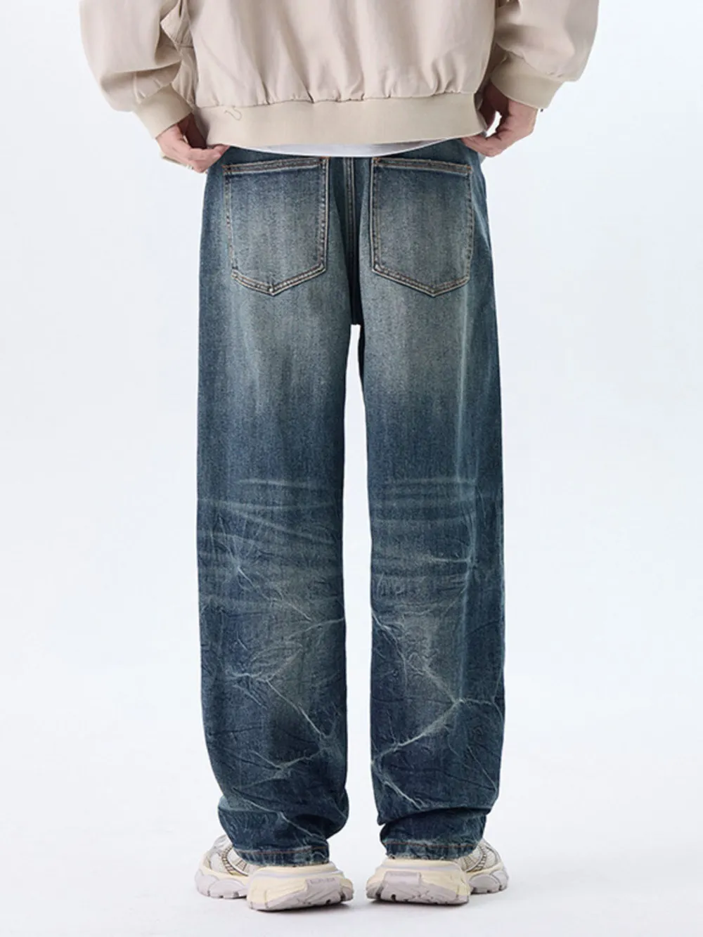 Men's Plus Size Wide Leg Jeans, image 7