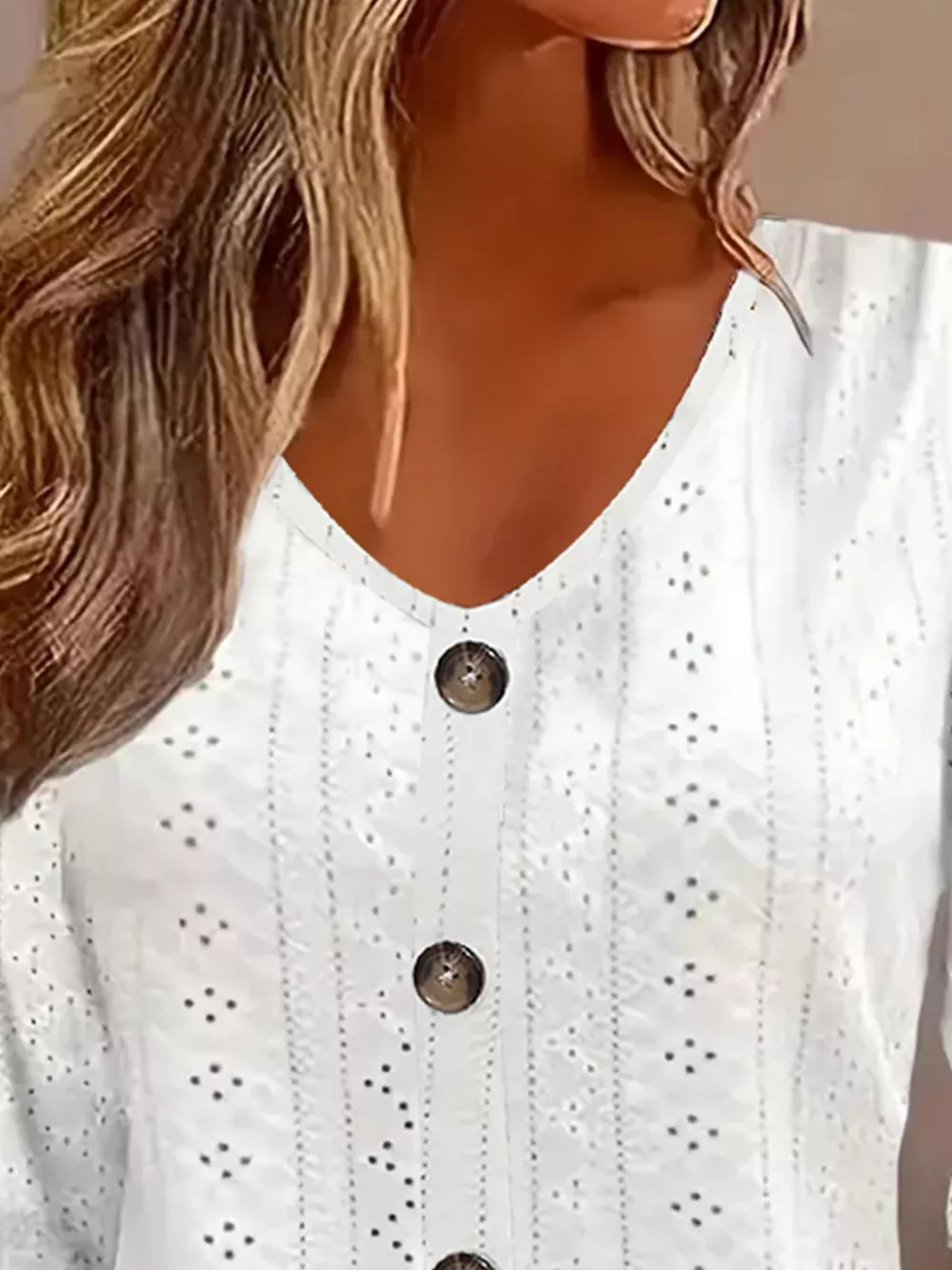 Eyelet Tie-Sleeve Detail Top, image 2