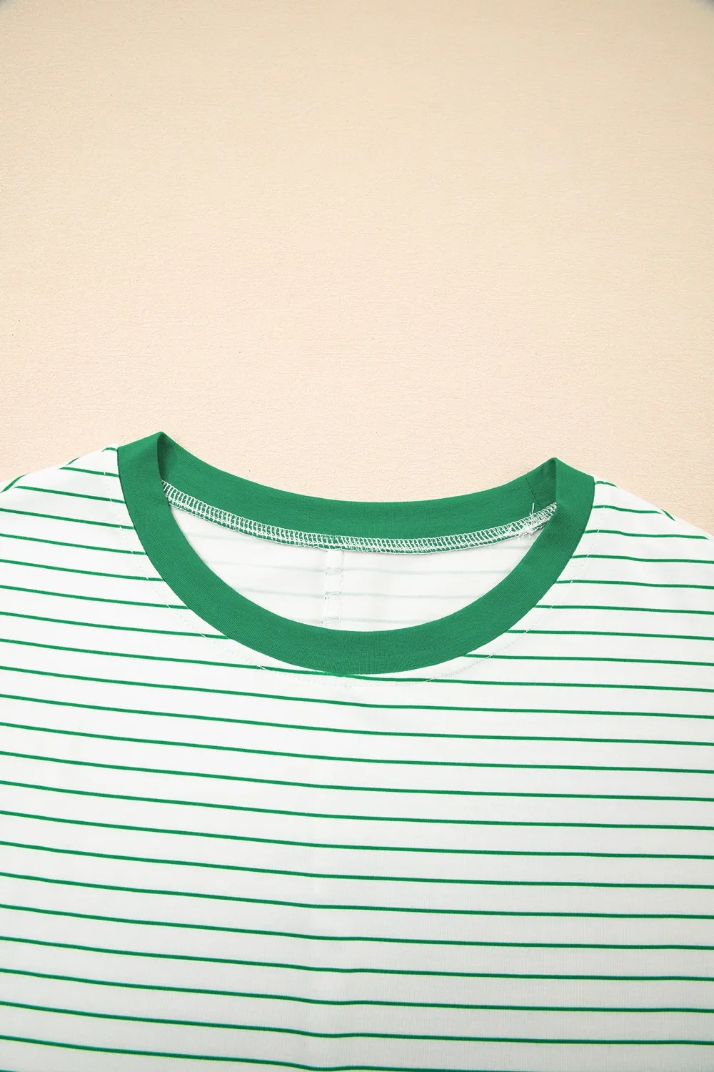 Casual Striped T-Shirt Dress with Pockets, image 7