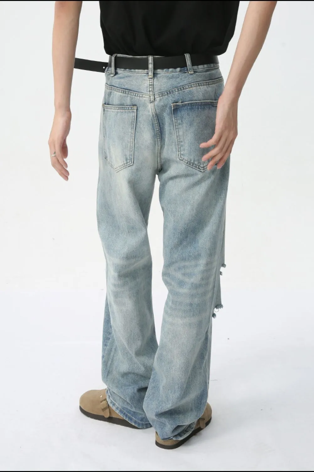 Distressed Wide Leg Jeans, image 2