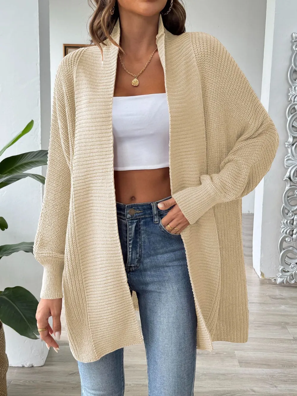 Open Front Long Sleeve Cardigan, image 16