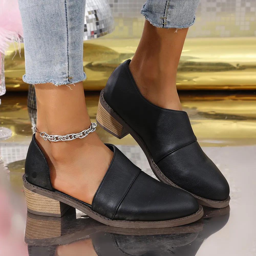 Point Toe Block Heels Pumps, image 5