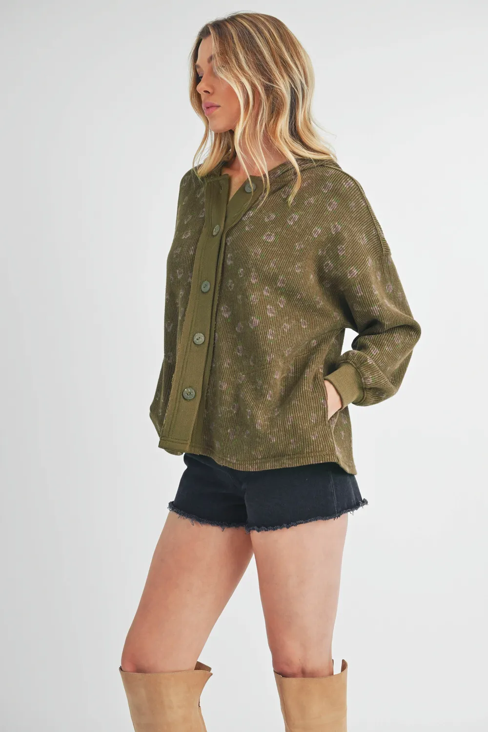 Floral Button Up Hooded Jacket, image 6