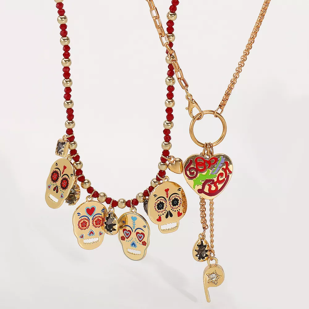 18K Gold-Plated Halloween Charm Necklace, image 8