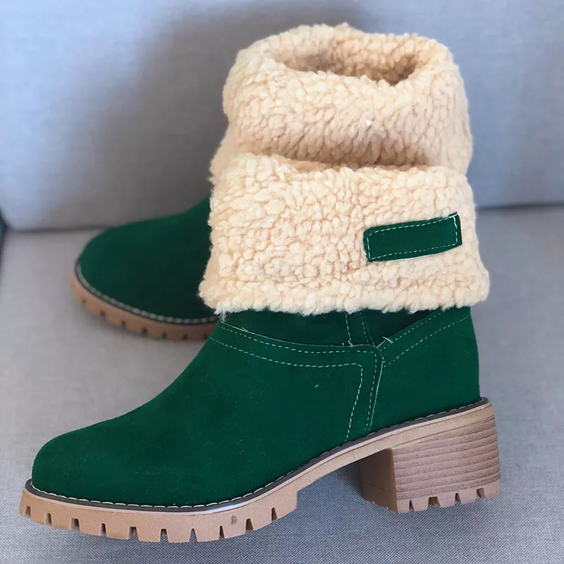 Round Toe Block Heels Boots, image 4