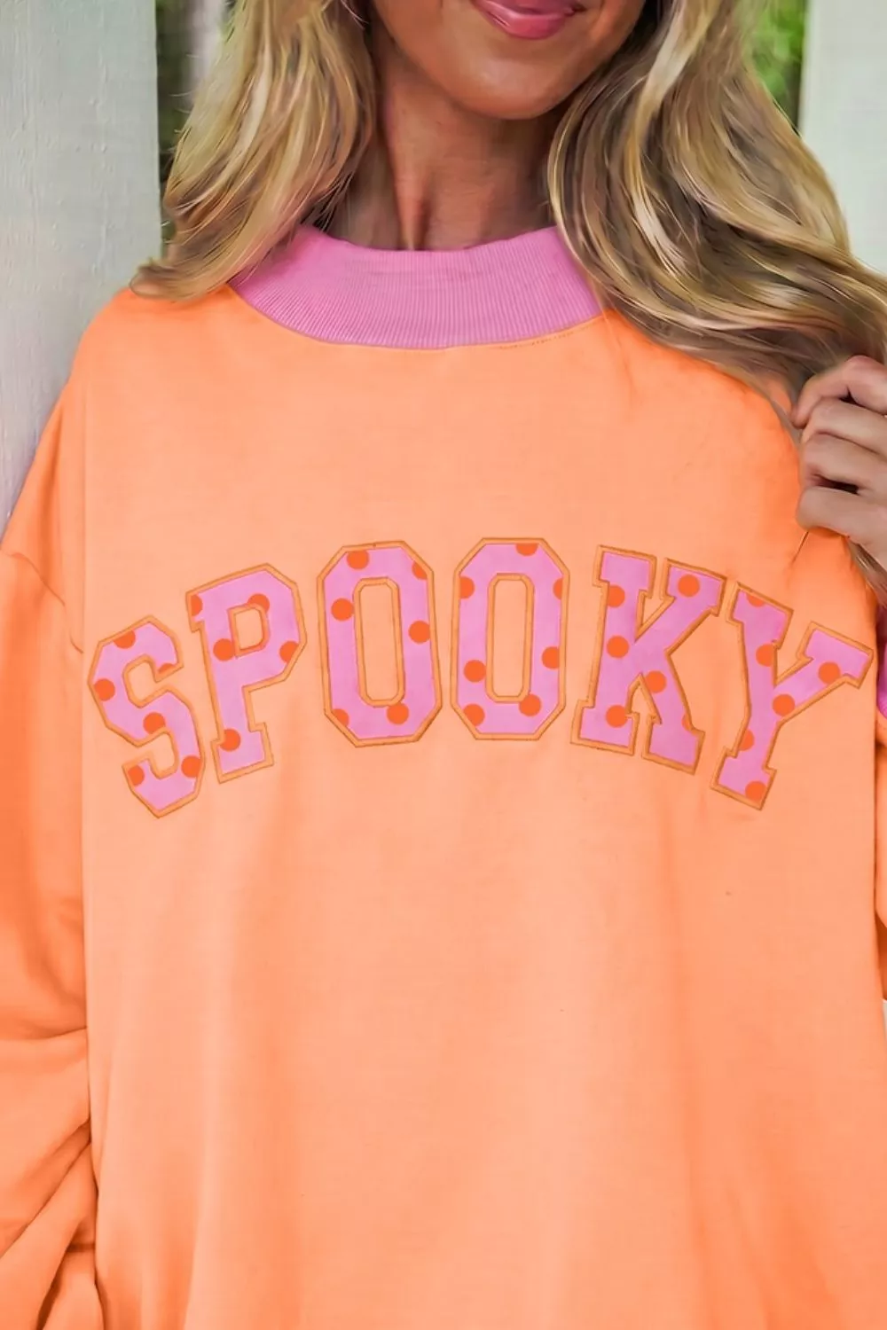 Colorblock Trim Crewneck Long Sleeve Sweatshirt, image 5