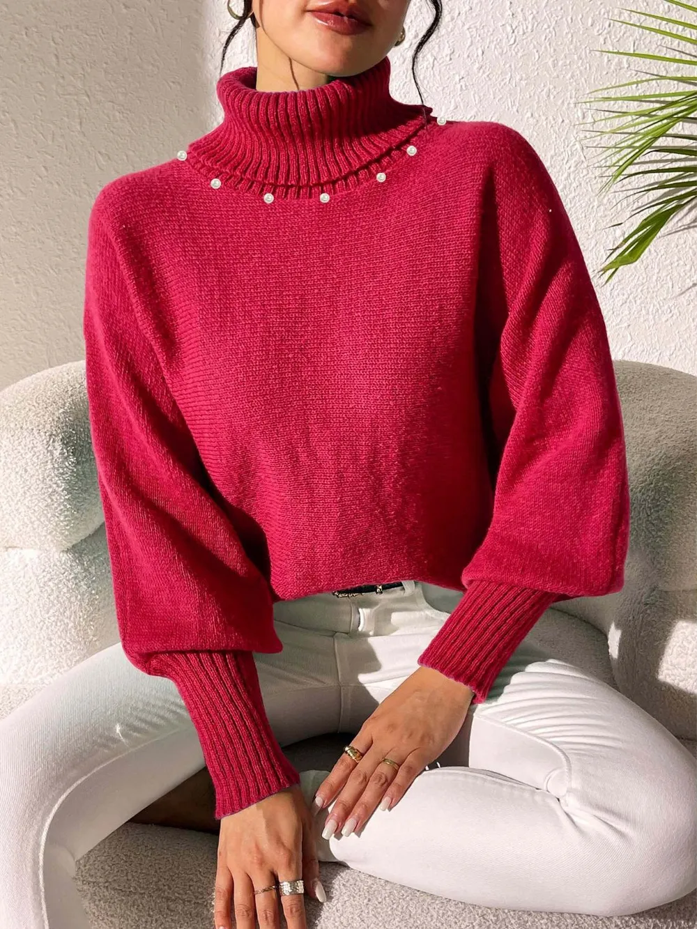 Turtleneck Long Sleeve Sweater, image 4