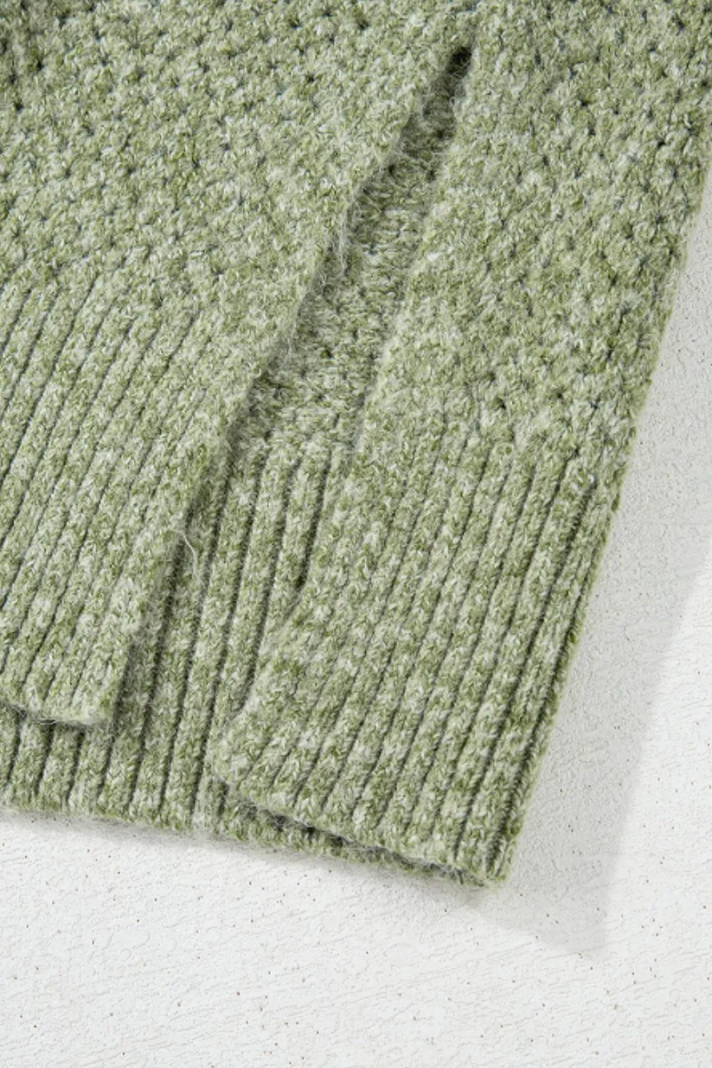 V-Neck Dropped Shoulder Long Sleeve Sweater, image 12