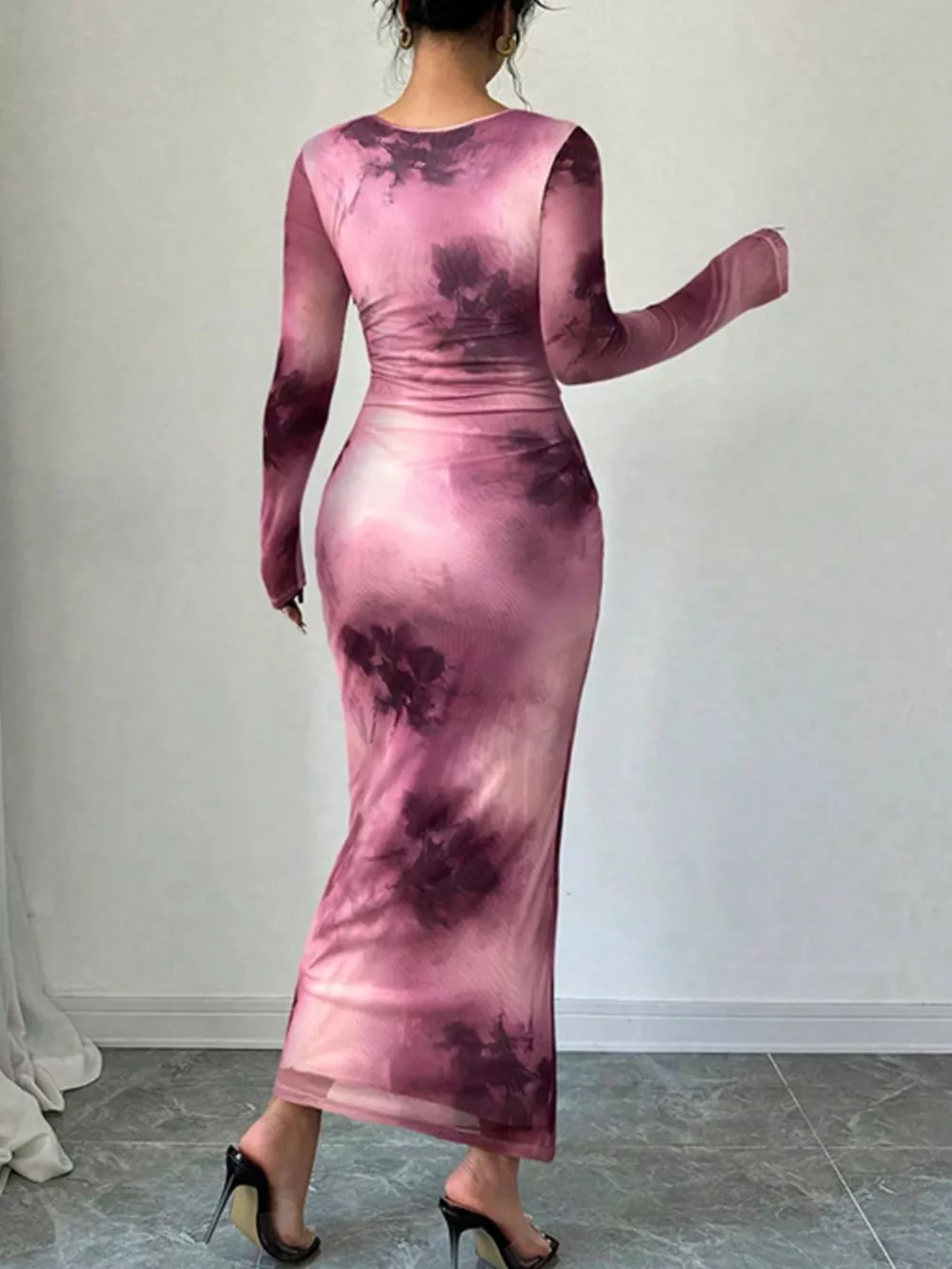 Tie-Dye Bodycon Maxi Dress, image 6